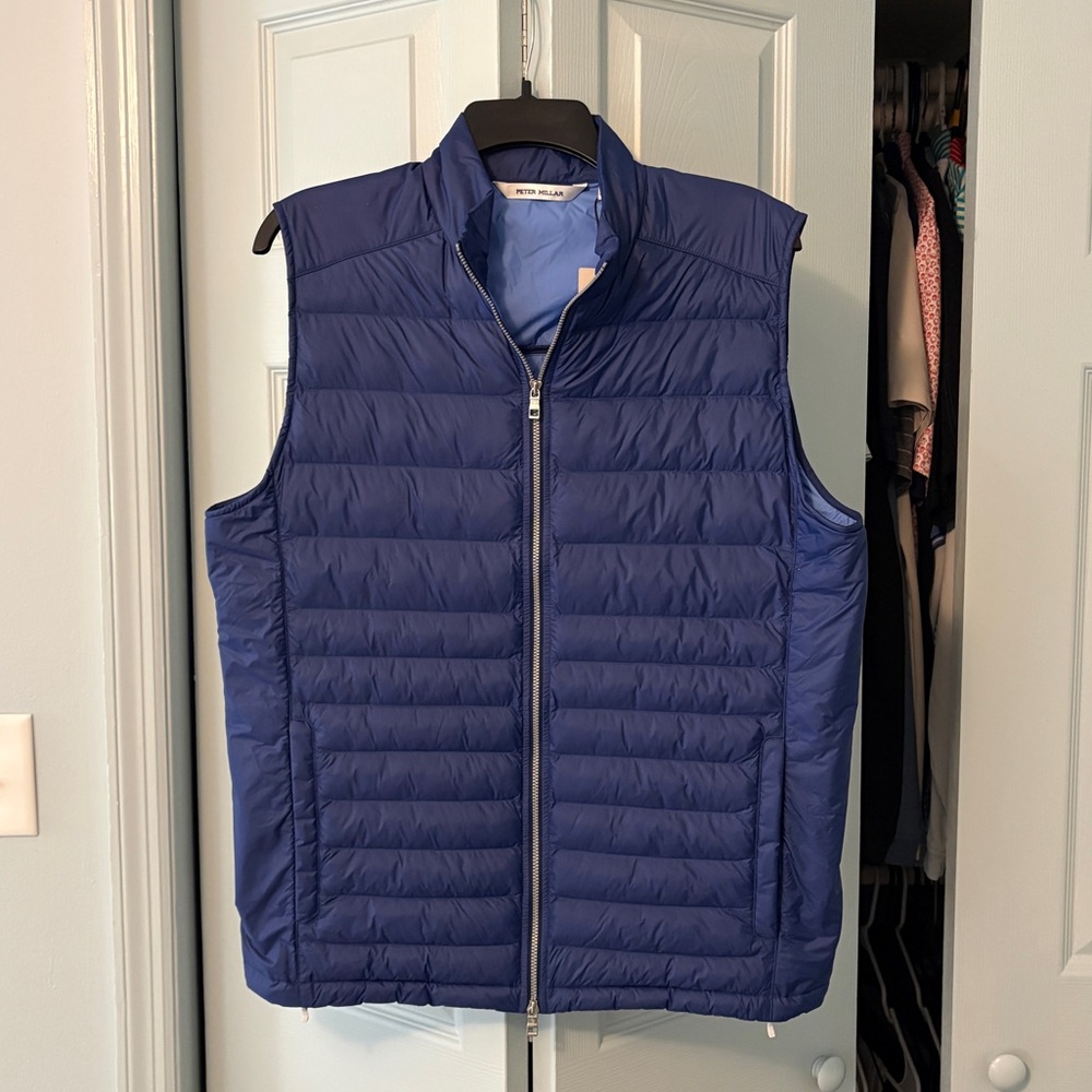 Peter Millar Blue Puffer Vest NWT